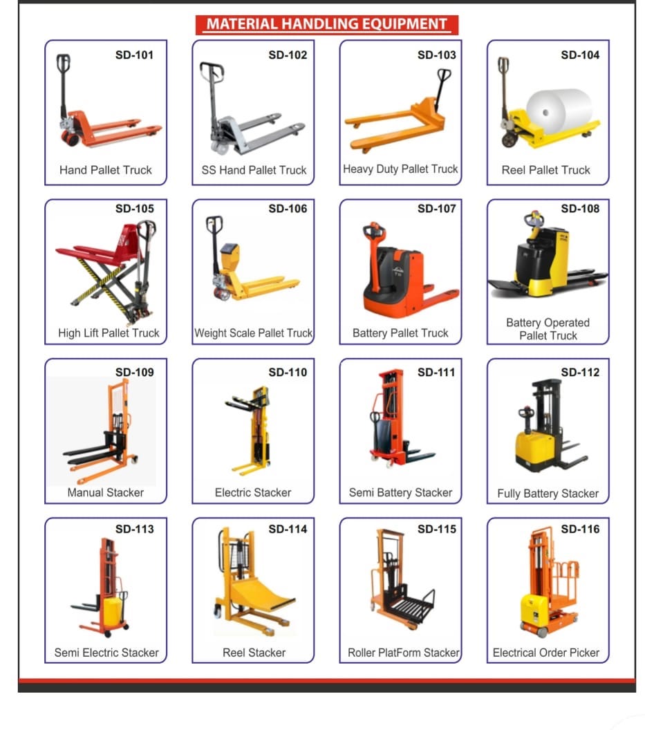 Werkon material handling equipment - hand pallet trucks, stackers, SD-101 to SD-116